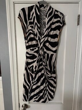 RACHEL Rachel Roy Black & White Zebra-Print Dress